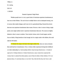 Student Researched Argument Essay