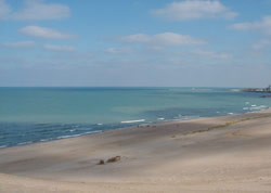 Indiana dunes on Lake Michigan