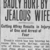 Negro Woman Badly Hurt by Jealous Wife-Muncie_Evening_Press_Mon__Feb_22__1915_ detail 2.jpeg