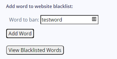 Admin blacklist controls