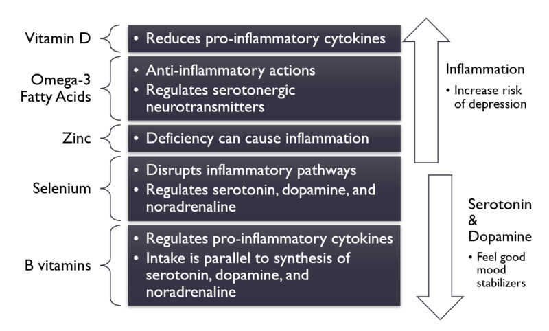 Figure 1. Nutrients and depressive effects