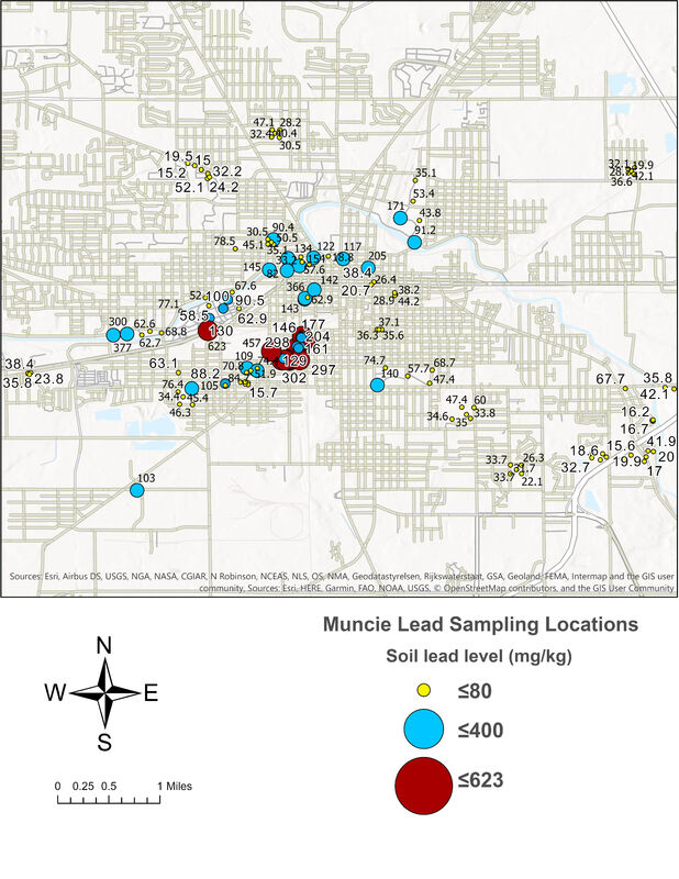 Spatial analysis of lead-contaminated soil properties using geographic information system (GIS)<br />
